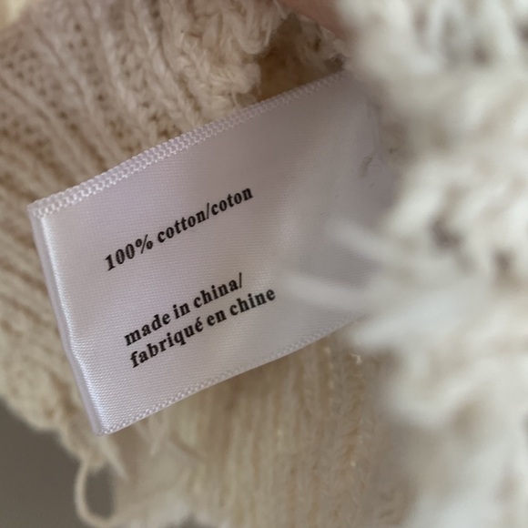 Pam & Gela Cream Distressed Sweater - Picture 4 of 5